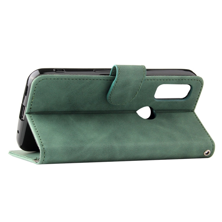 For Fujitsu Arrows WE Solid Color Skin Feel Magnetic Buckle Horizontal Flip Calf Texture PU Leather Case with Holder & Card Slots & Wallet