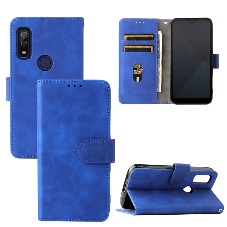 For Fujitsu Arrows WE Solid Color Skin Feel Magnetic Buckle Horizontal Flip Calf Texture PU Leather Case with Holder & Card Slots & Wallet
