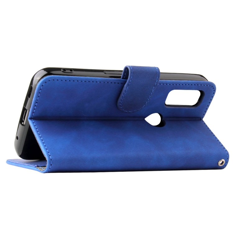 For Fujitsu Arrows WE Solid Color Skin Feel Magnetic Buckle Horizontal Flip Calf Texture PU Leather Case with Holder & Card Slots & Wallet