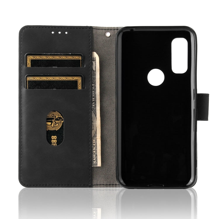For Fujitsu Arrows WE Solid Color Skin Feel Magnetic Buckle Horizontal Flip Calf Texture PU Leather Case with Holder & Card Slots & Wallet