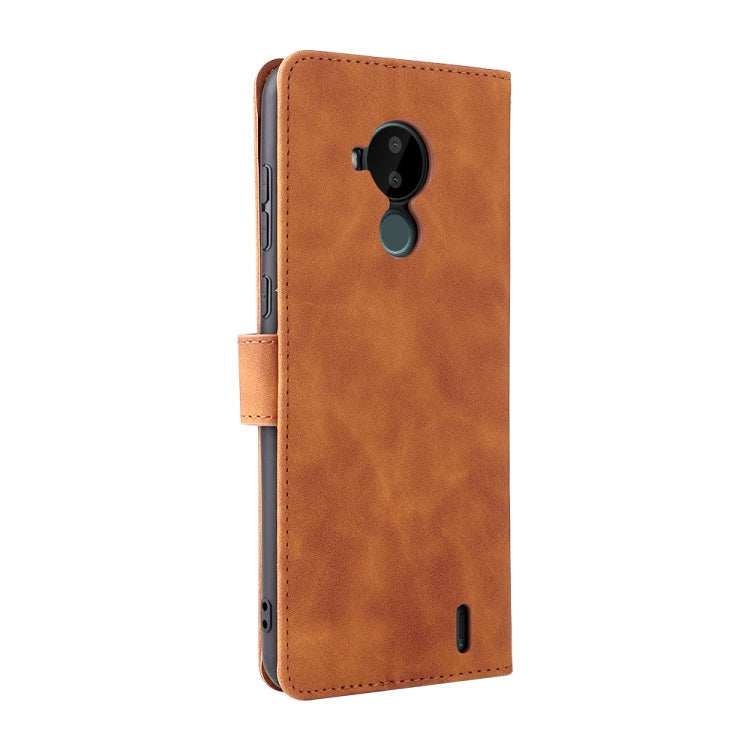 For Nokia C30 Solid Color Skin Feel Magnetic Buckle Horizontal Flip Calf Texture PU Leather Case with Holder & Card Slots & Wallet