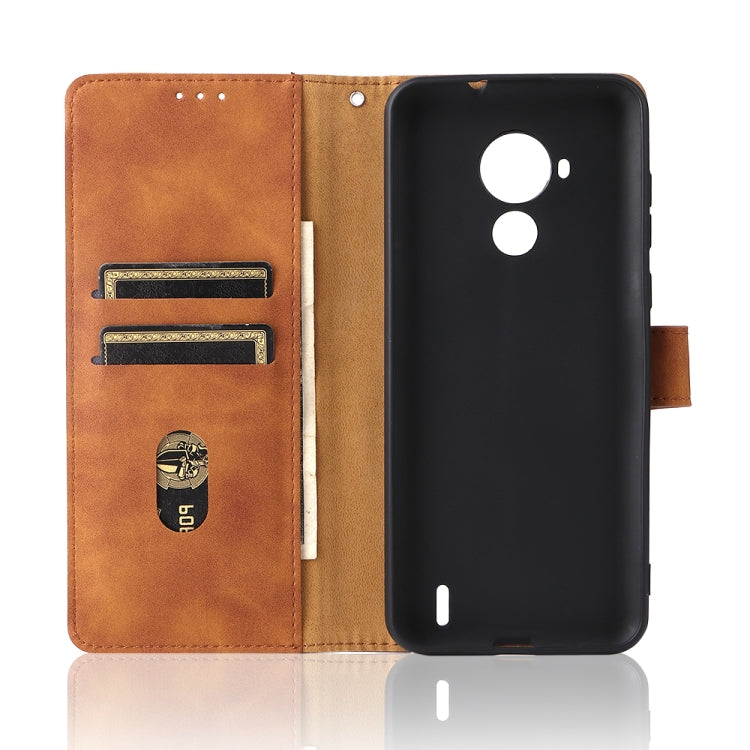 For Nokia C30 Solid Color Skin Feel Magnetic Buckle Horizontal Flip Calf Texture PU Leather Case with Holder & Card Slots & Wallet
