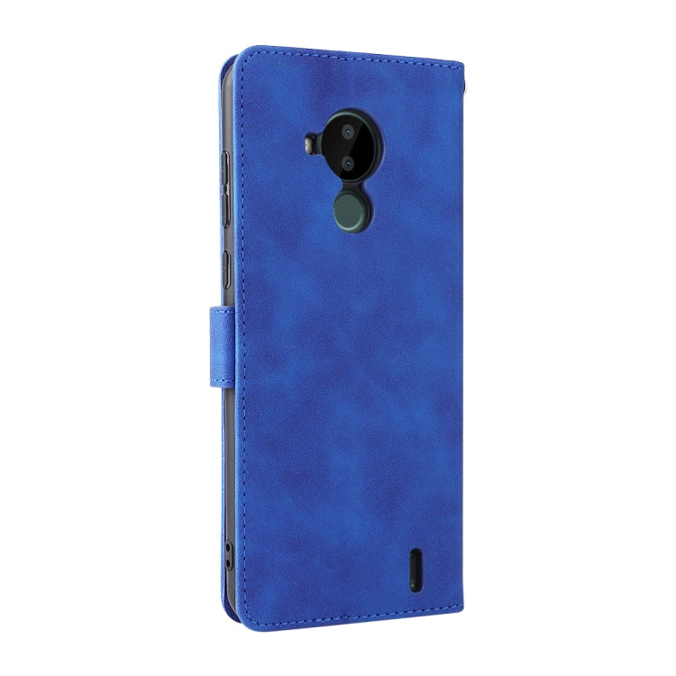 For Nokia C30 Solid Color Skin Feel Magnetic Buckle Horizontal Flip Calf Texture PU Leather Case with Holder & Card Slots & Wallet