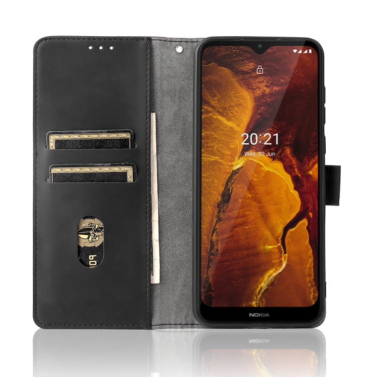 For Nokia C30 Solid Color Skin Feel Magnetic Buckle Horizontal Flip Calf Texture PU Leather Case with Holder & Card Slots & Wallet