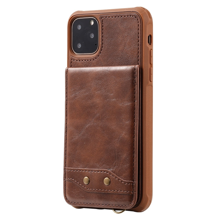 For iPhone 11 Pro Max Vertical Flip Wallet Shockproof Back Cover Protective Case with Holder & Card Slots & Lanyard & Photos Frames