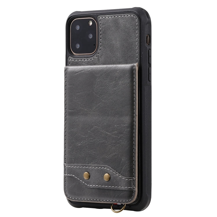 For iPhone 11 Pro Max Vertical Flip Wallet Shockproof Back Cover Protective Case with Holder & Card Slots & Lanyard & Photos Frames