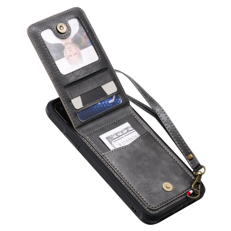 For iPhone 11 Pro Max Vertical Flip Wallet Shockproof Back Cover Protective Case with Holder & Card Slots & Lanyard & Photos Frames