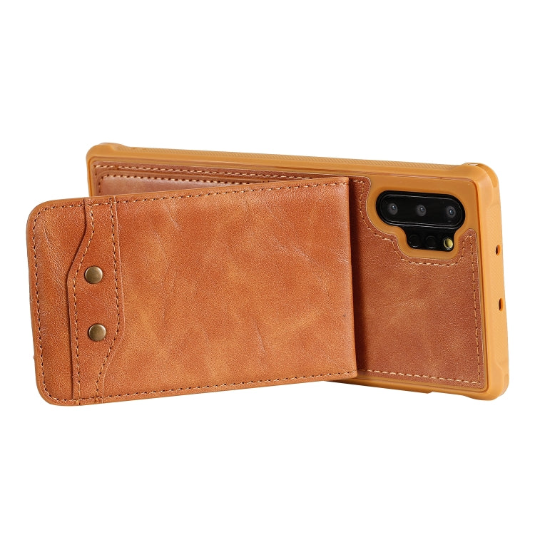For Galaxy Note 10 Plus Vertical Flip Wallet Shockproof Back Cover Protective Case with Holder & Card Slots & Lanyard & Photos Frames