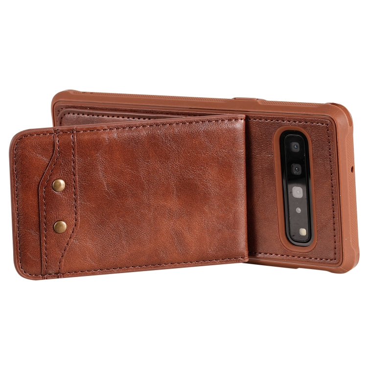 For Galaxy S10 5G Vertical Flip Wallet Shockproof Back Cover Protective Case with Holder & Card Slots & Lanyard & Photos Frames