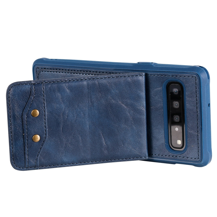 For Galaxy S10 5G Vertical Flip Wallet Shockproof Back Cover Protective Case with Holder & Card Slots & Lanyard & Photos Frames