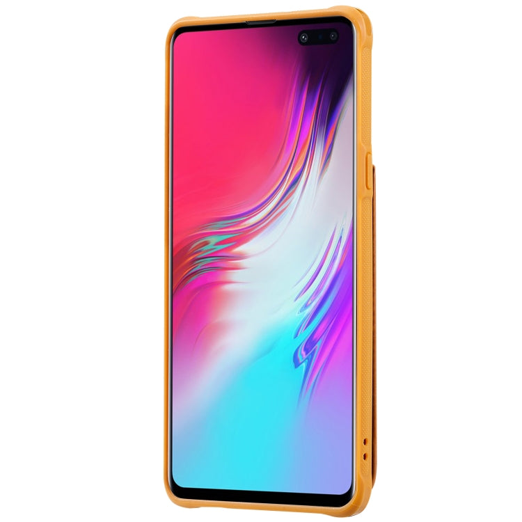 For Galaxy S10 5G Vertical Flip Wallet Shockproof Back Cover Protective Case with Holder & Card Slots & Lanyard & Photos Frames