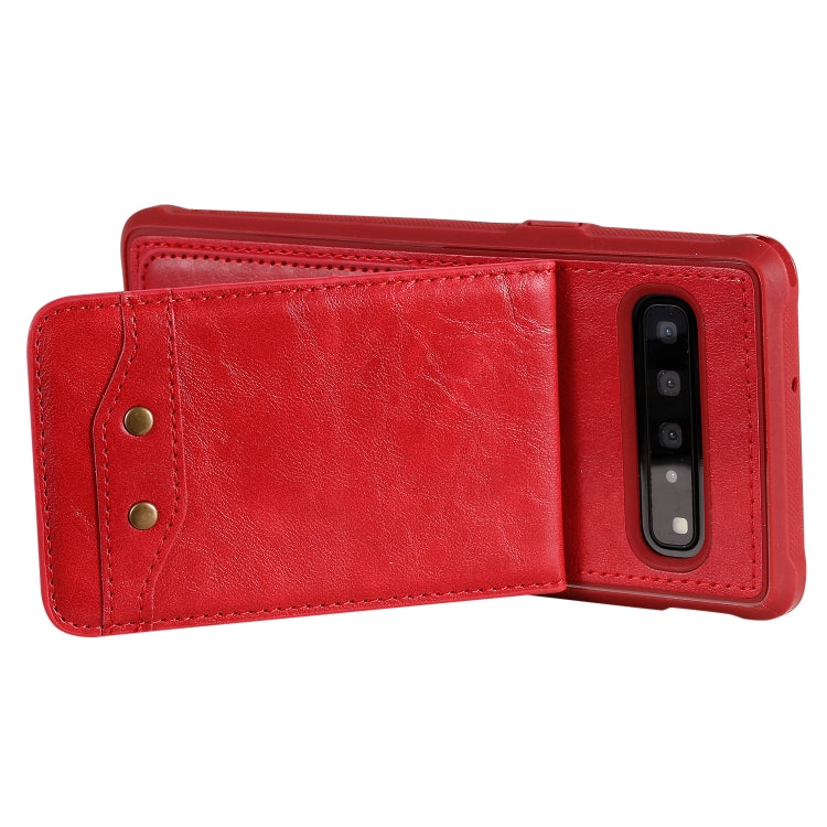 For Galaxy S10 5G Vertical Flip Wallet Shockproof Back Cover Protective Case with Holder & Card Slots & Lanyard & Photos Frames