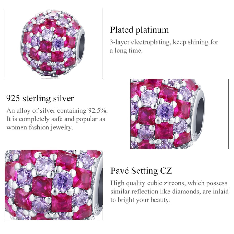 S925 Sterling Silver Shining Light Ball Beads DIY Bracelet Necklace Accessories