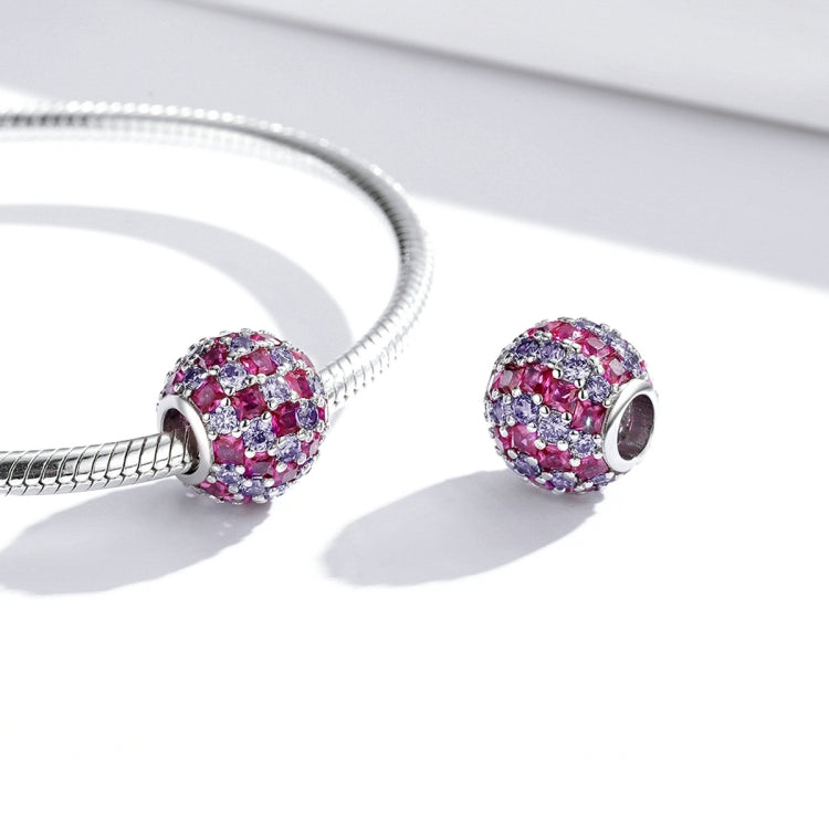 S925 Sterling Silver Shining Light Ball Beads DIY Bracelet Necklace Accessories