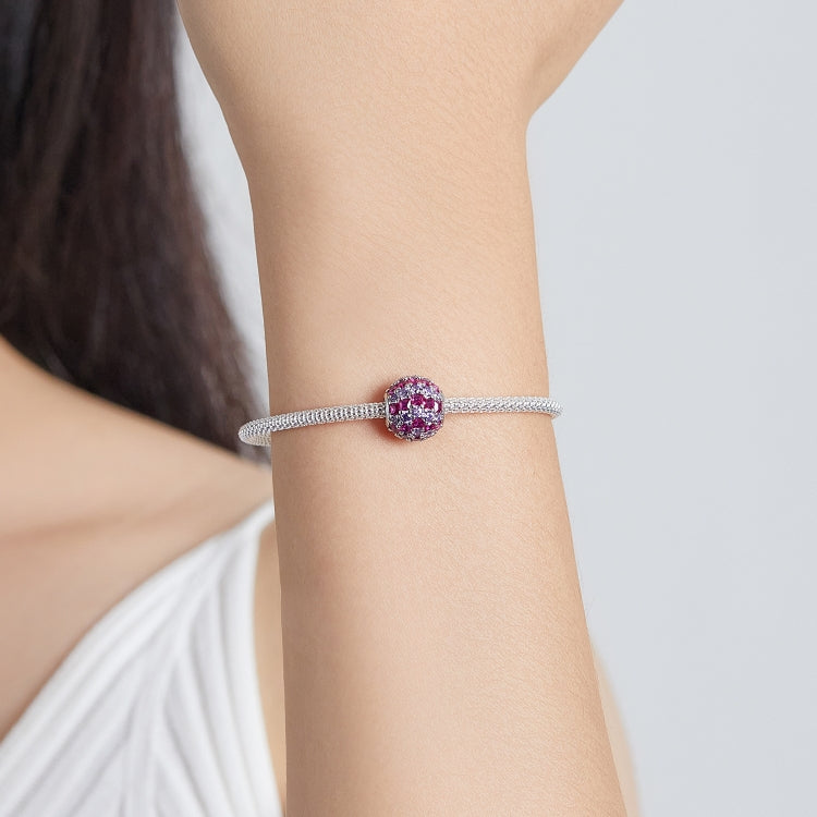 S925 Sterling Silver Shining Light Ball Beads DIY Bracelet Necklace Accessories