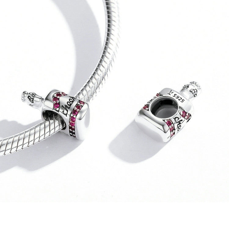 S925 Sterling Silver Exquisite Beer Bottle Beads DIY Bracelet Necklace Accessories