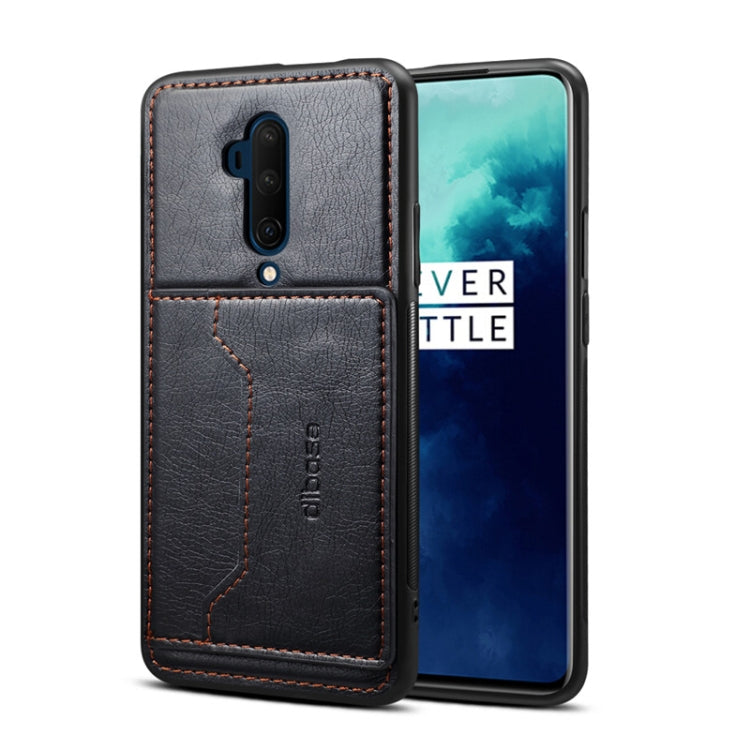 For OnePlus 7T Pro Dibase TPU + PC + PU Crazy Horse Texture Protective Case, with Holder & Card Slots