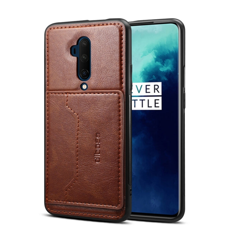 For OnePlus 7T Pro Dibase TPU + PC + PU Crazy Horse Texture Protective Case, with Holder & Card Slots