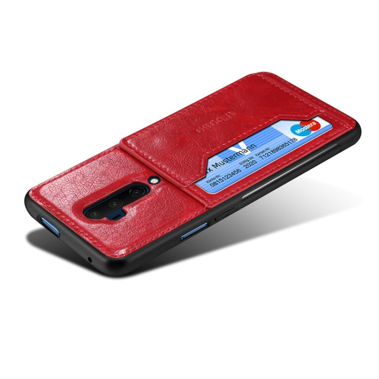 For OnePlus 7T Pro Dibase TPU + PC + PU Crazy Horse Texture Protective Case, with Holder & Card Slots