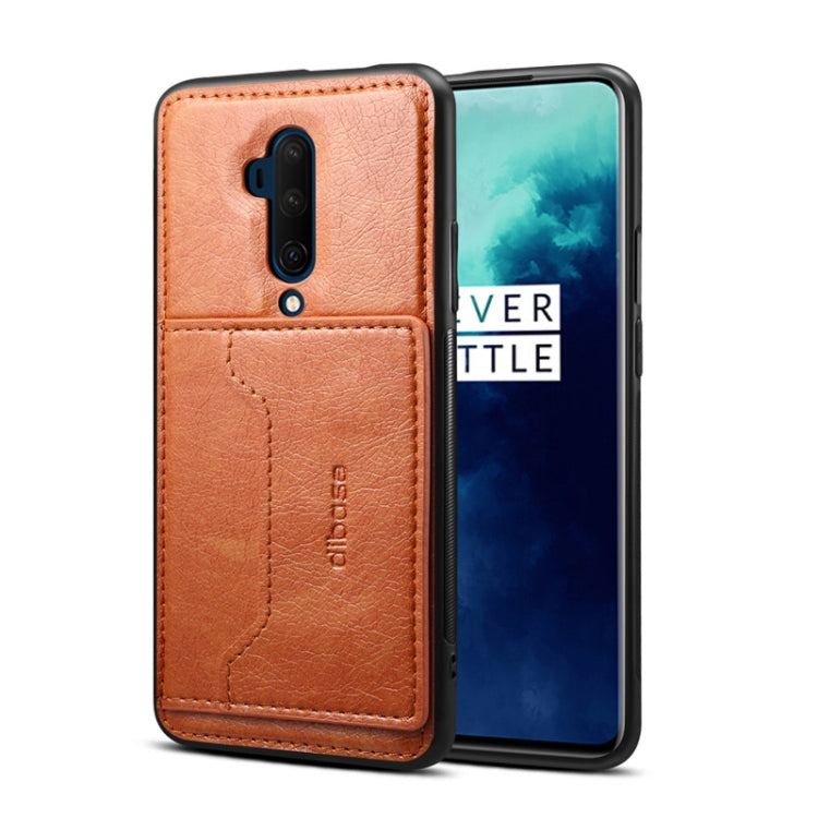 For OnePlus 7T Pro Dibase TPU + PC + PU Crazy Horse Texture Protective Case, with Holder & Card Slots