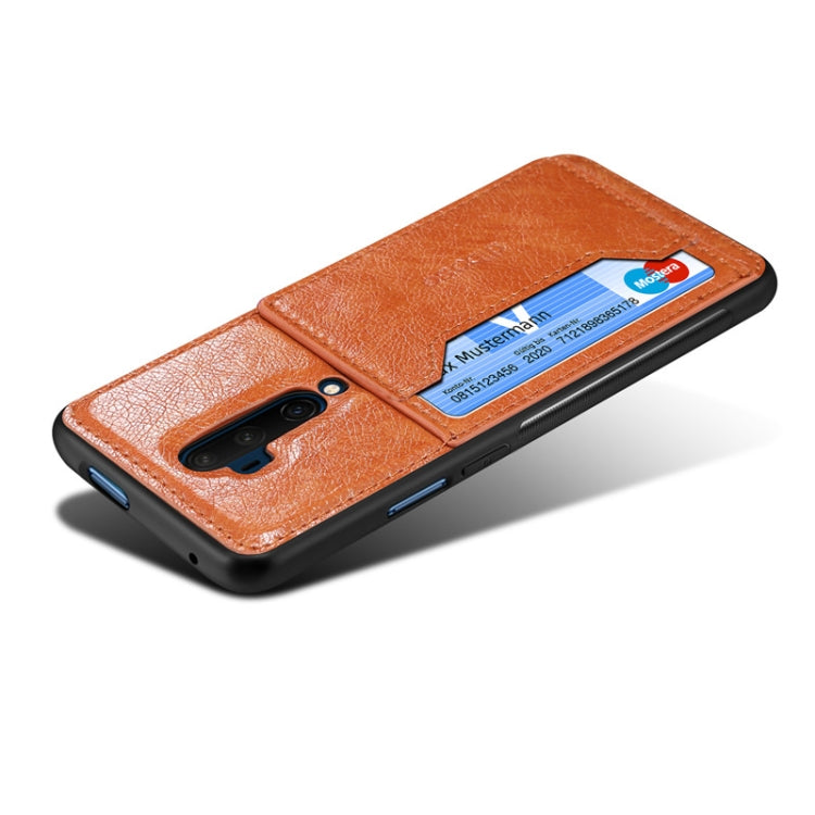 For OnePlus 7T Pro Dibase TPU + PC + PU Crazy Horse Texture Protective Case, with Holder & Card Slots