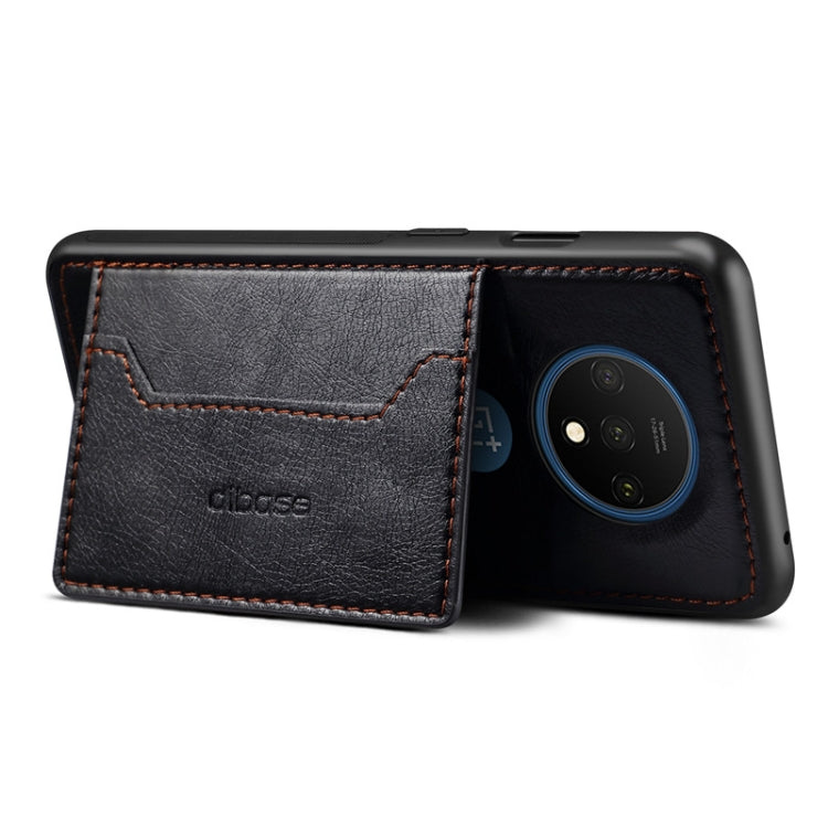For OnePlus 7T Dibase TPU + PC + PU Crazy Horse Texture Protective Case, with Holder & Card Slots