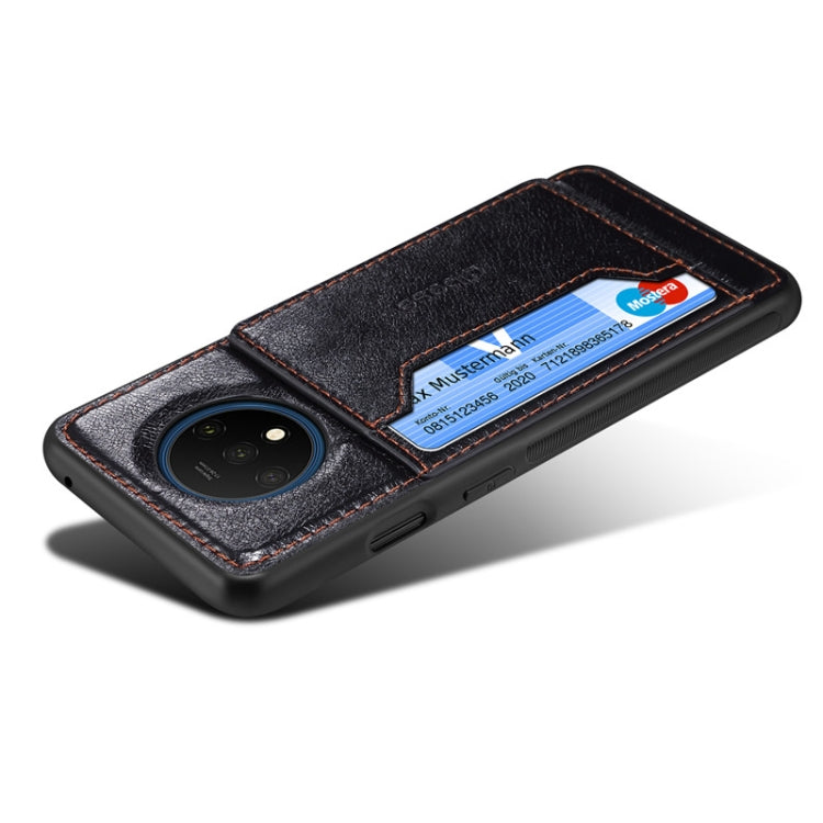 For OnePlus 7T Dibase TPU + PC + PU Crazy Horse Texture Protective Case, with Holder & Card Slots