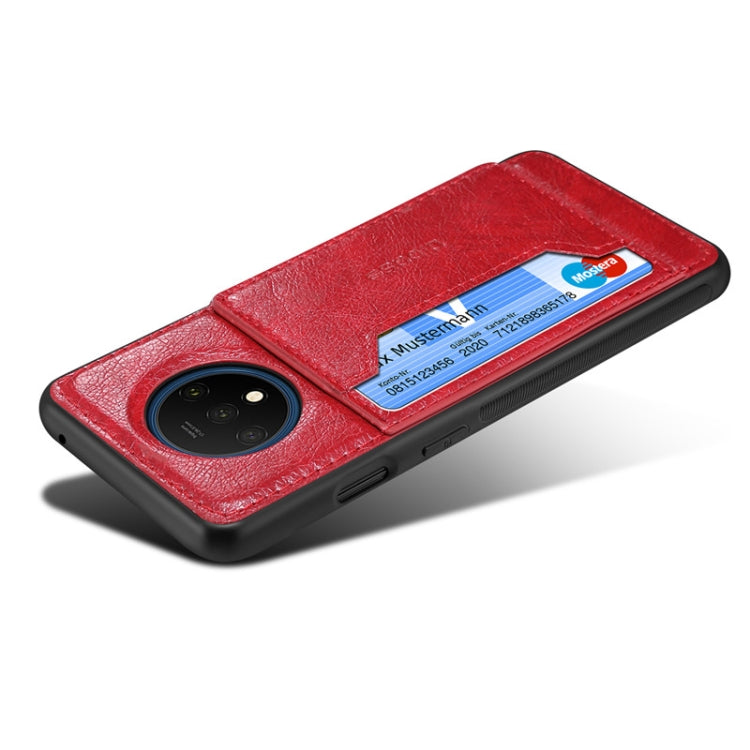 For OnePlus 7T Dibase TPU + PC + PU Crazy Horse Texture Protective Case, with Holder & Card Slots