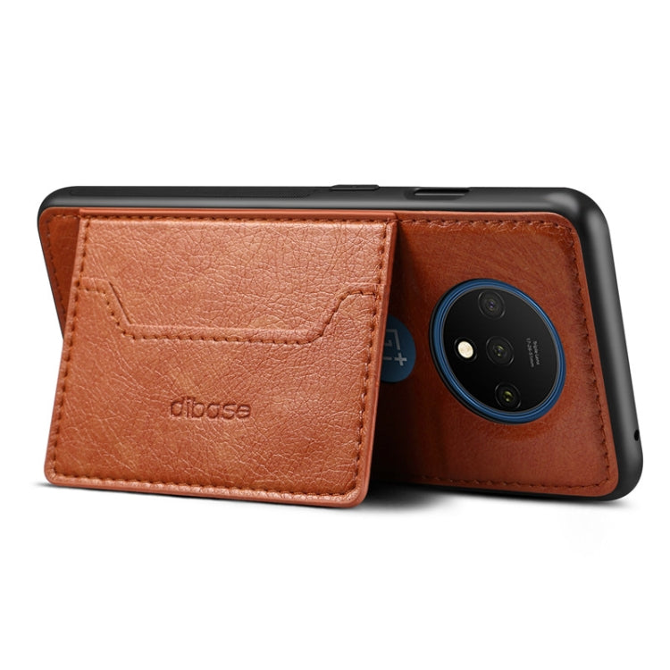 For OnePlus 7T Dibase TPU + PC + PU Crazy Horse Texture Protective Case, with Holder & Card Slots