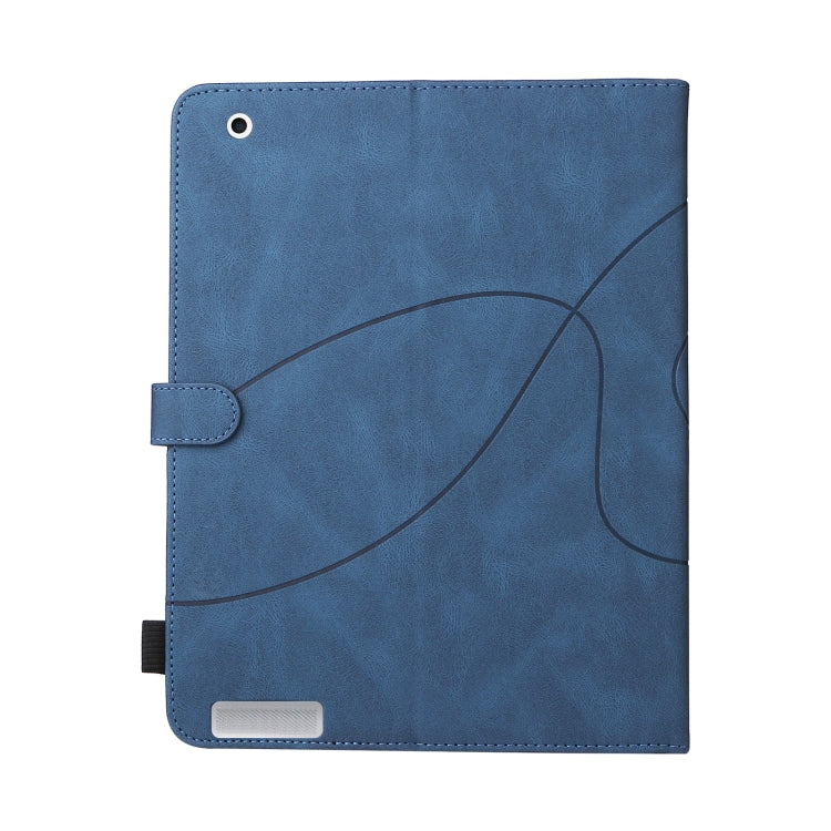Dual-color Splicing Horizontal Flip PU Leather Case with Holder & Card Slots & Sleep / Wake-up Function For iPad 2 / 3 / 4