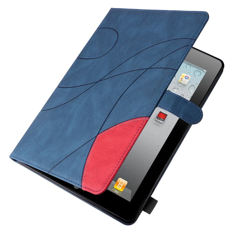 Dual-color Splicing Horizontal Flip PU Leather Case with Holder & Card Slots & Sleep / Wake-up Function For iPad 2 / 3 / 4