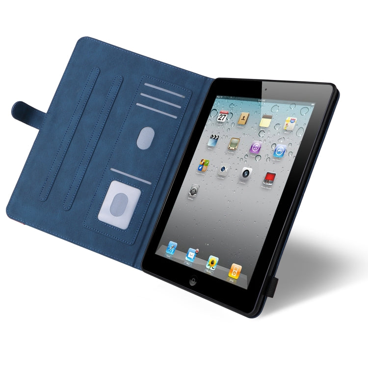 Dual-color Splicing Horizontal Flip PU Leather Case with Holder & Card Slots & Sleep / Wake-up Function For iPad 2 / 3 / 4
