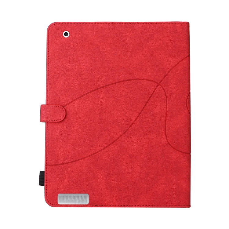 Dual-color Splicing Horizontal Flip PU Leather Case with Holder & Card Slots & Sleep / Wake-up Function For iPad 2 / 3 / 4