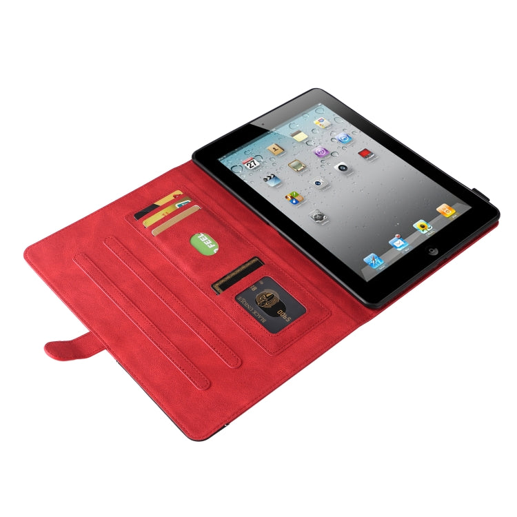 Dual-color Splicing Horizontal Flip PU Leather Case with Holder & Card Slots & Sleep / Wake-up Function For iPad 2 / 3 / 4