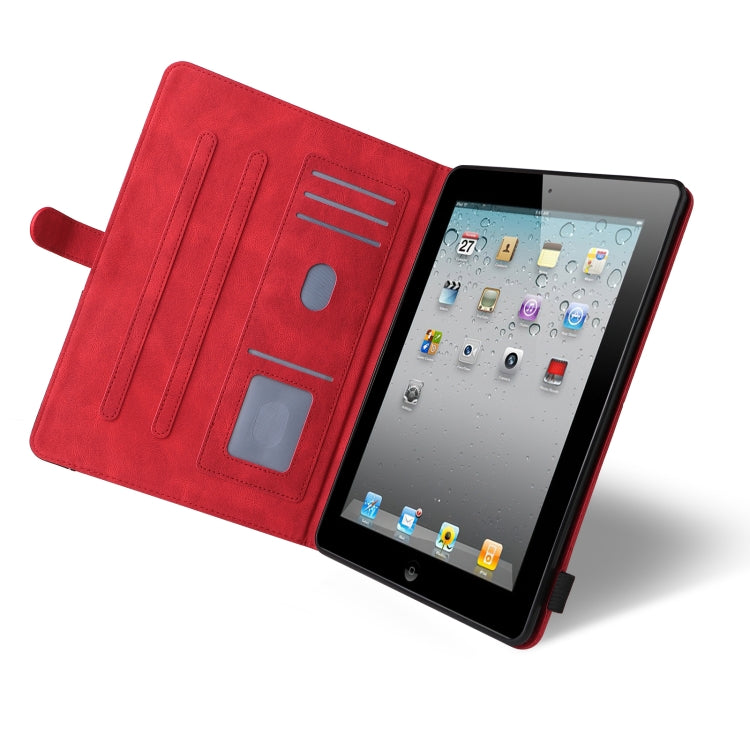 Dual-color Splicing Horizontal Flip PU Leather Case with Holder & Card Slots & Sleep / Wake-up Function For iPad 2 / 3 / 4