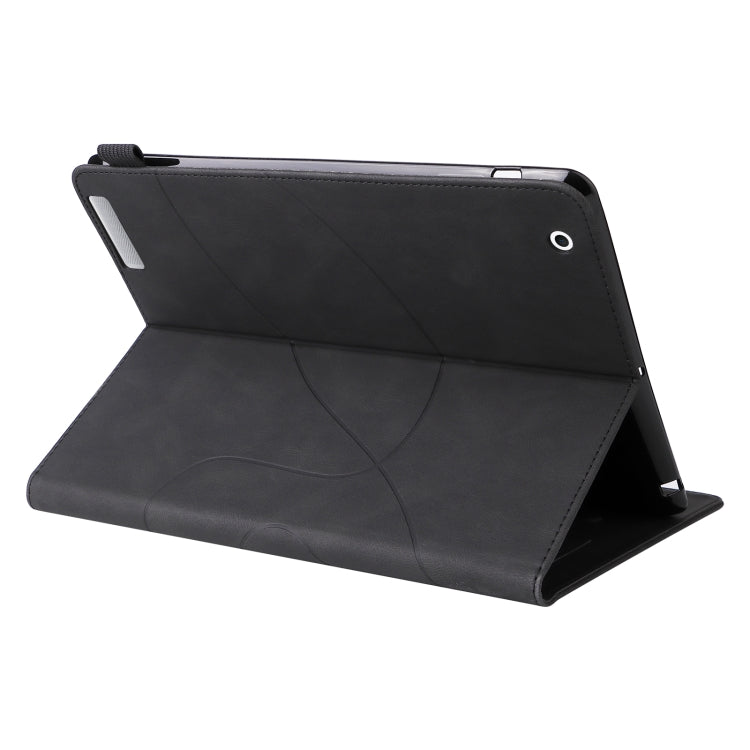 Dual-color Splicing Horizontal Flip PU Leather Case with Holder & Card Slots & Sleep / Wake-up Function For iPad 2 / 3 / 4