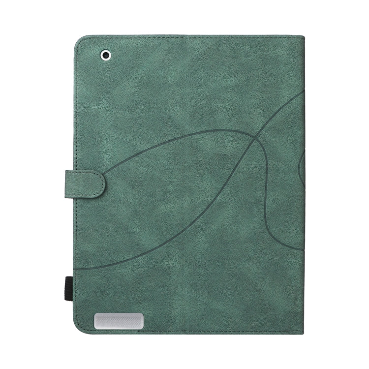 Dual-color Splicing Horizontal Flip PU Leather Case with Holder & Card Slots & Sleep / Wake-up Function For iPad 2 / 3 / 4