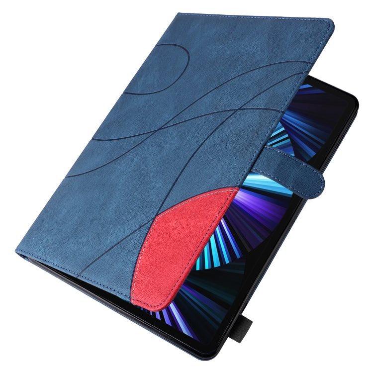 Dual-color Splicing Horizontal Flip PU Leather Case with Holder & Card Slots For iPad Pro 12.9 (2020/2021/2018)