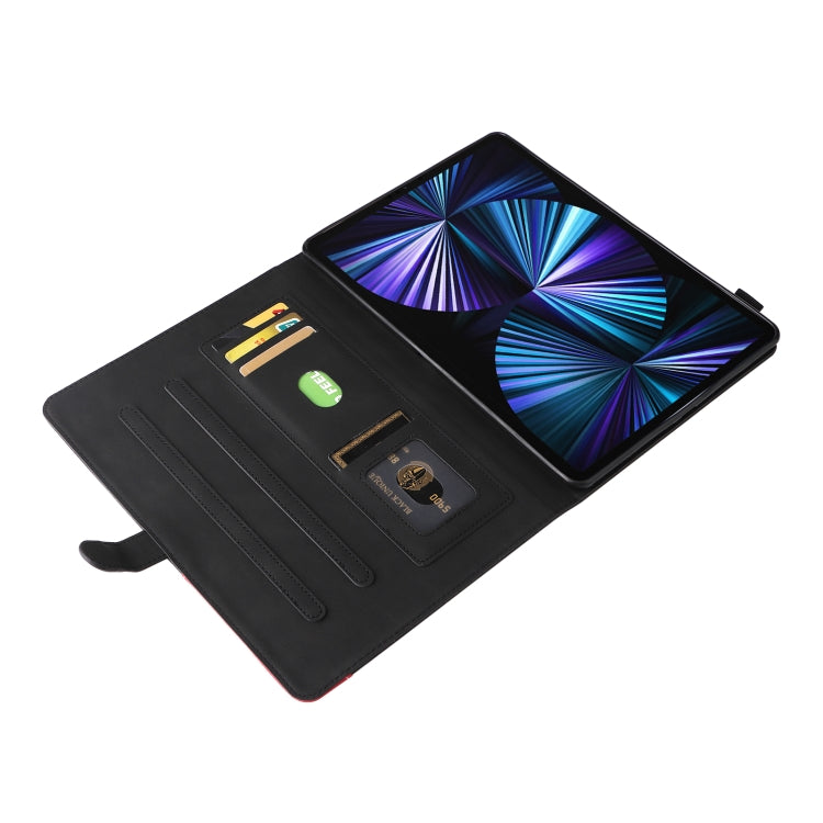 Dual-color Splicing Horizontal Flip PU Leather Case with Holder & Card Slots For iPad Pro 12.9 (2020/2021/2018)