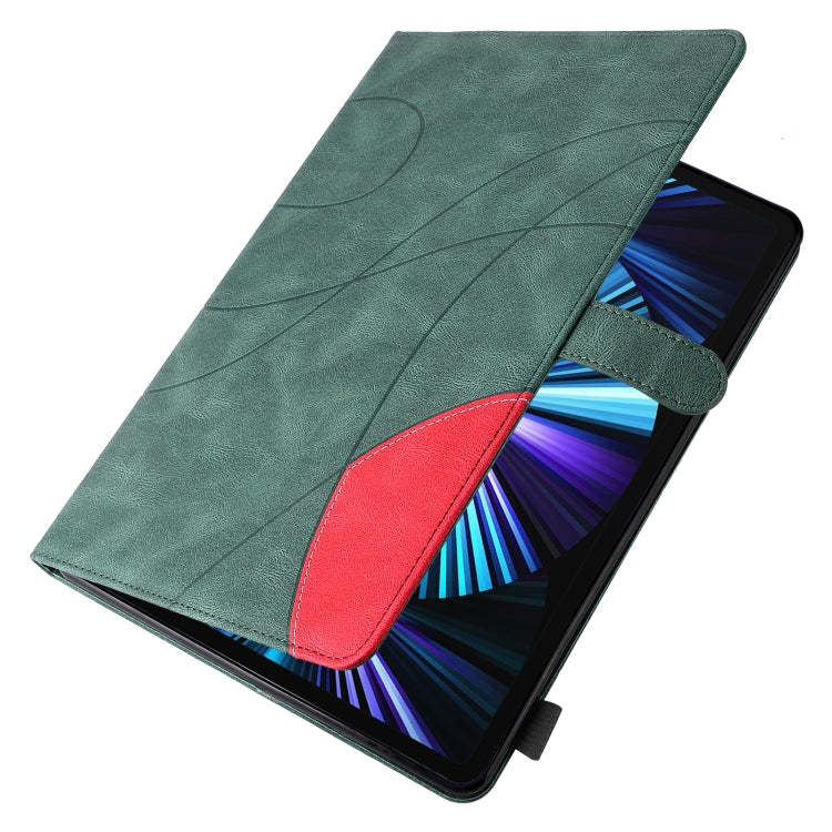 Dual-color Splicing Horizontal Flip PU Leather Case with Holder & Card Slots For iPad Pro 12.9 (2020/2021/2018)