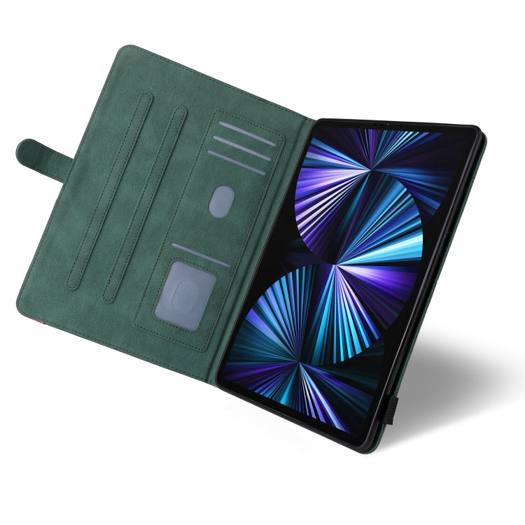 Dual-color Splicing Horizontal Flip PU Leather Case with Holder & Card Slots For iPad Pro 12.9 (2020/2021/2018)