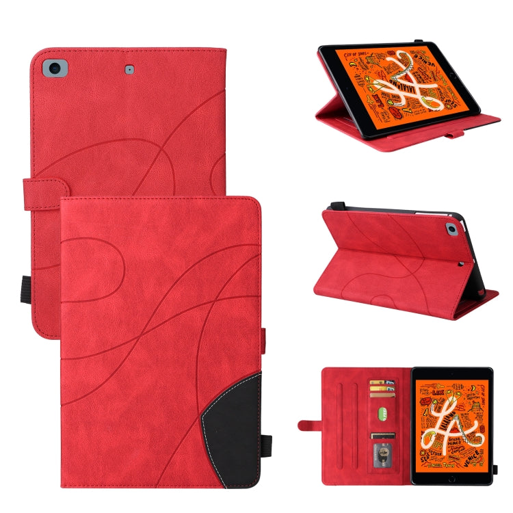 Dual-color Splicing Horizontal Flip PU Leather Case with Holder & Card Slots & Sleep / Wake-up Function For iPad mini/mini 2/mini 3/mini 4/mini(2019)