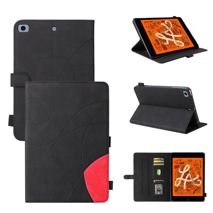 Dual-color Splicing Horizontal Flip PU Leather Case with Holder & Card Slots & Sleep / Wake-up Function For iPad mini/mini 2/mini 3/mini 4/mini(2019)