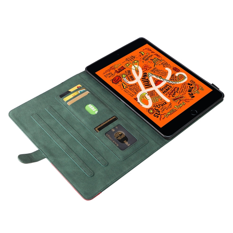 Dual-color Splicing Horizontal Flip PU Leather Case with Holder & Card Slots & Sleep / Wake-up Function For iPad mini/mini 2/mini 3/mini 4/mini(2019)