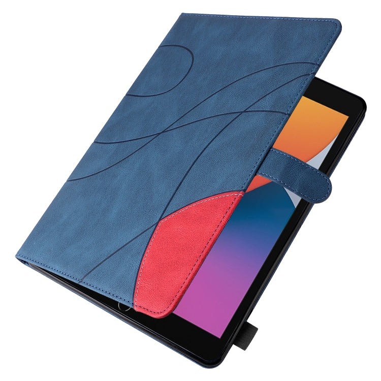 Dual-color Splicing Horizontal Flip PU Leather Case with Holder & Card Slots & Sleep / Wake-up Function For iPad 9.7 (2018/2017)