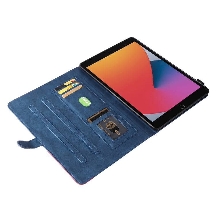Dual-color Splicing Horizontal Flip PU Leather Case with Holder & Card Slots & Sleep / Wake-up Function For iPad 9.7 (2018/2017)
