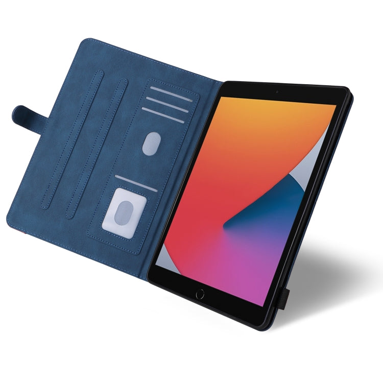 Dual-color Splicing Horizontal Flip PU Leather Case with Holder & Card Slots & Sleep / Wake-up Function For iPad 9.7 (2018/2017)