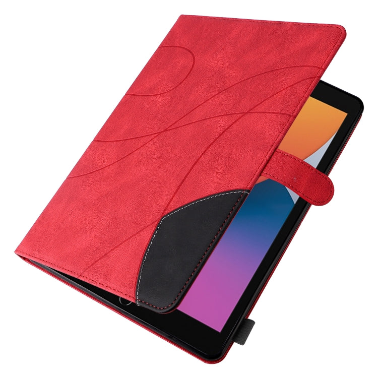 Dual-color Splicing Horizontal Flip PU Leather Case with Holder & Card Slots & Sleep / Wake-up Function For iPad 9.7 (2018/2017)