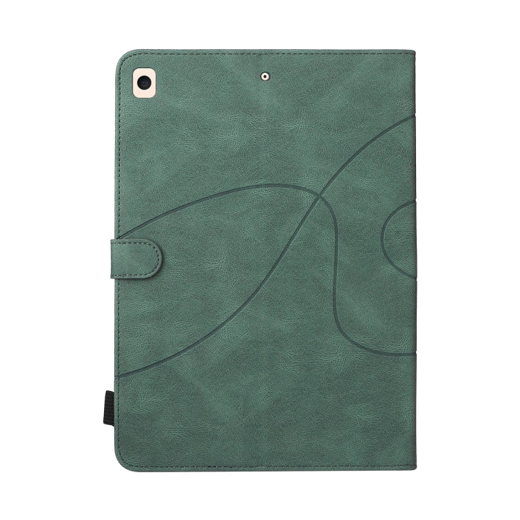 Dual-color Splicing Horizontal Flip PU Leather Case with Holder & Card Slots & Sleep / Wake-up Function For iPad 9.7 (2018/2017)