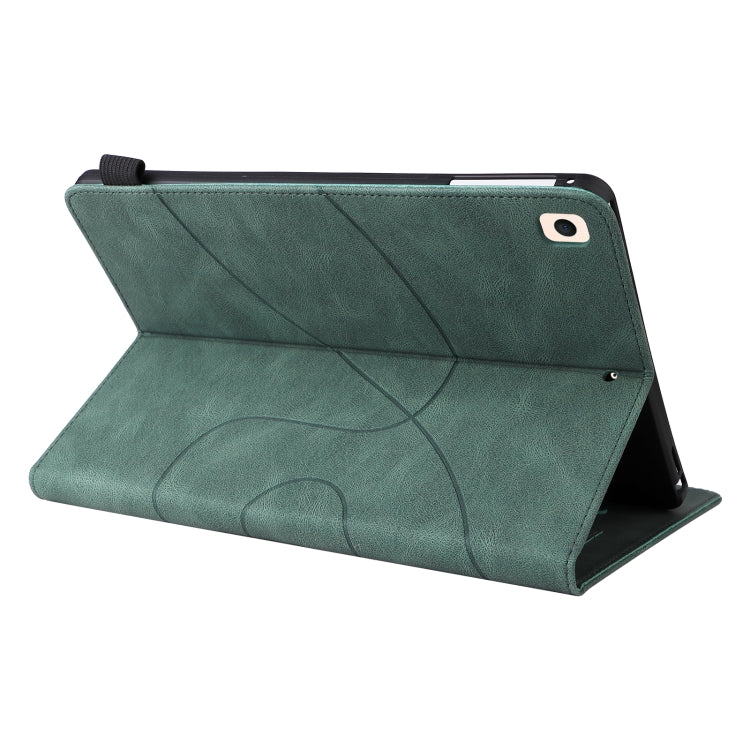 Dual-color Splicing Horizontal Flip PU Leather Case with Holder & Card Slots & Sleep / Wake-up Function For iPad 9.7 (2018/2017)